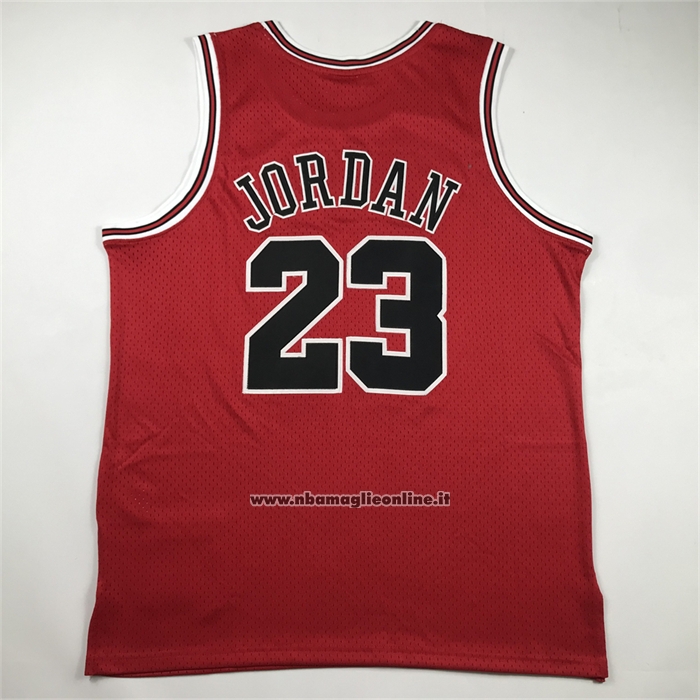 Maglia Chicago Bulls Michael Jordan No 23 Autentico 1997-98 Rosso